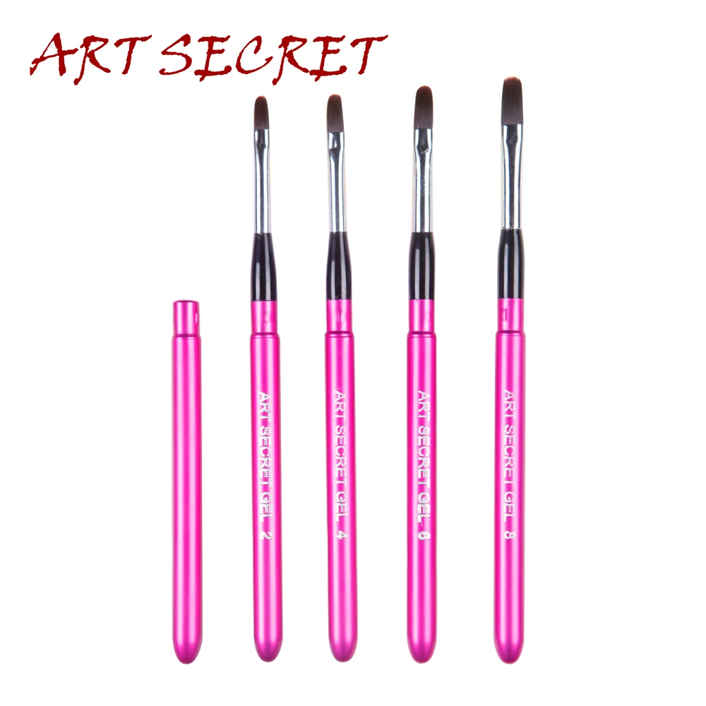 SBA513 Flat-Oval High Quality 1PC Nail Art Gel Polish Painting Drawing Brushes Flower Design Manicu
