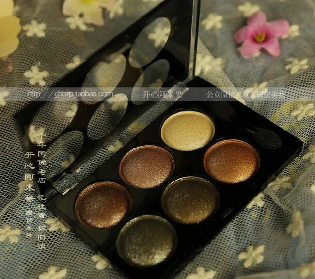 

6 colors eye shadow Palette Natural Glitter Smoky Eyeshadow Palette bronzer highlighters makeup