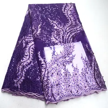 

FolaSade New Treading Asobei Wedding Styles Glitter Sequins Nigerian French Organza Tulle Lace Fabric TZ1006