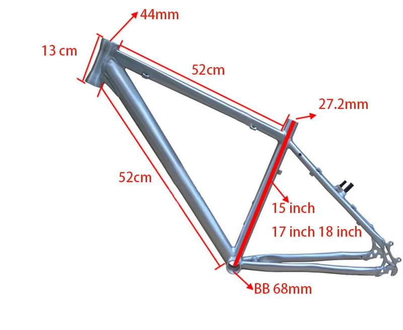 Flash Deal 17 inch MTB bike raw  frame 26" aluminium alloy mountain bike frame bike suspension frame bicycle frame 1