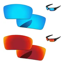 Огонь красный и голубой лед 2 пары Поляризованные замена оптические стёкла для Gascan Малый солнцезащитные очки женщин рамки UVA и UVB