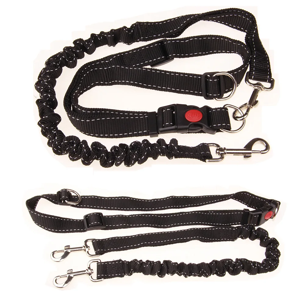 Double Dog Leash Pet Leash For Walking Two Dogs Adjustable Strong Dog