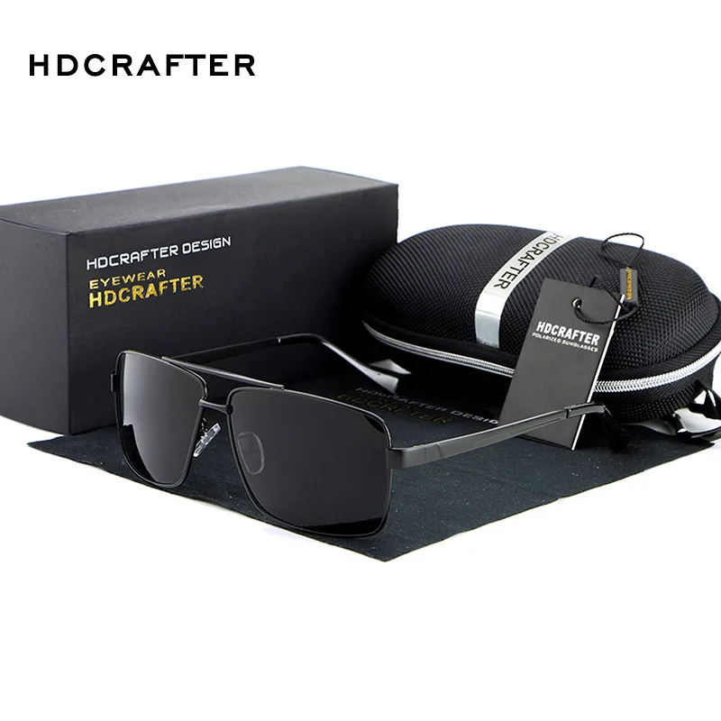 Мужские солнцезащитные очки с поляризацией в металлической оправе|brand eyewear|designer
