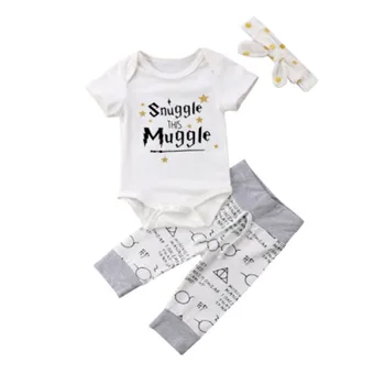 

Fashion Baby Boy 3-piece Outfit T-shirt +Pants Leggings +Scarf Clothes Set 0-24M