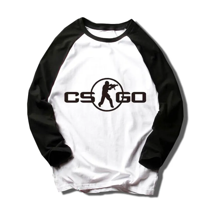 

CS GO Men T Shirt O Neck long sleeve Hot Top Quality CSGO Man Cotton tshirt Tops Tees homme Printed t-shirts Plus Size