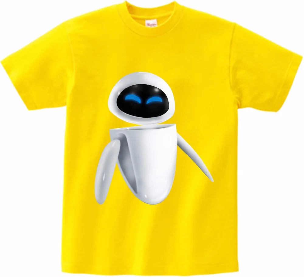 cute WALL-E robot funny tshirt Children summer T shirt new white casual Tee shirt Children walle T Shirt MJ