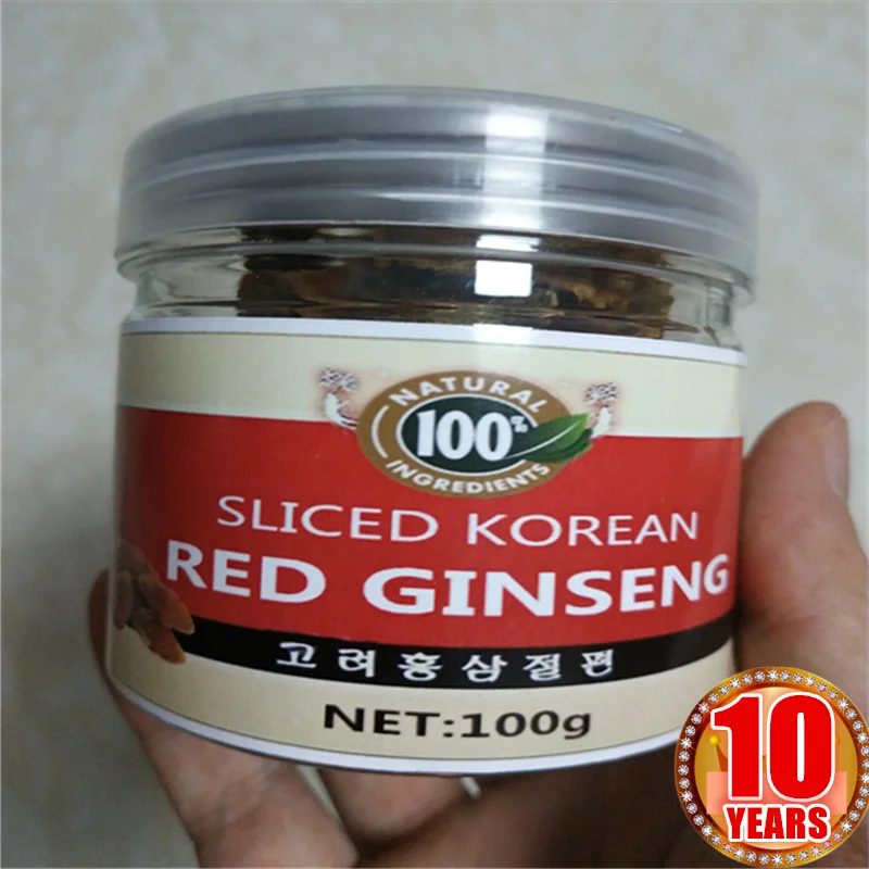 

10 Years Old Natural Korean Red Panax Ginseng Slices,Hong Shen,Radix Ginseng Rubra,100% Origin & Top Quality 100g/bottle