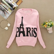 XUANSHOW 2020 Spring Autumn Women s Long Sleeved Sweatshirts Printed Paris Pullover Sweatshirts Clothing Sudaderas Mujer