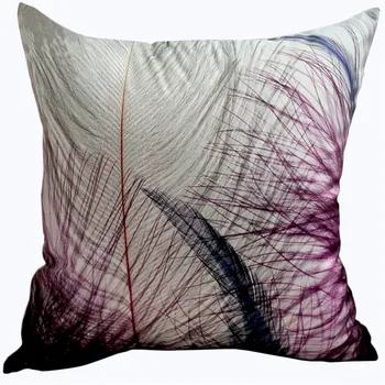 

RUBIHOME New Fashion Feather Print Decorative Cushion Cover Throw Pillowcase Fabric Home Decor Sofa