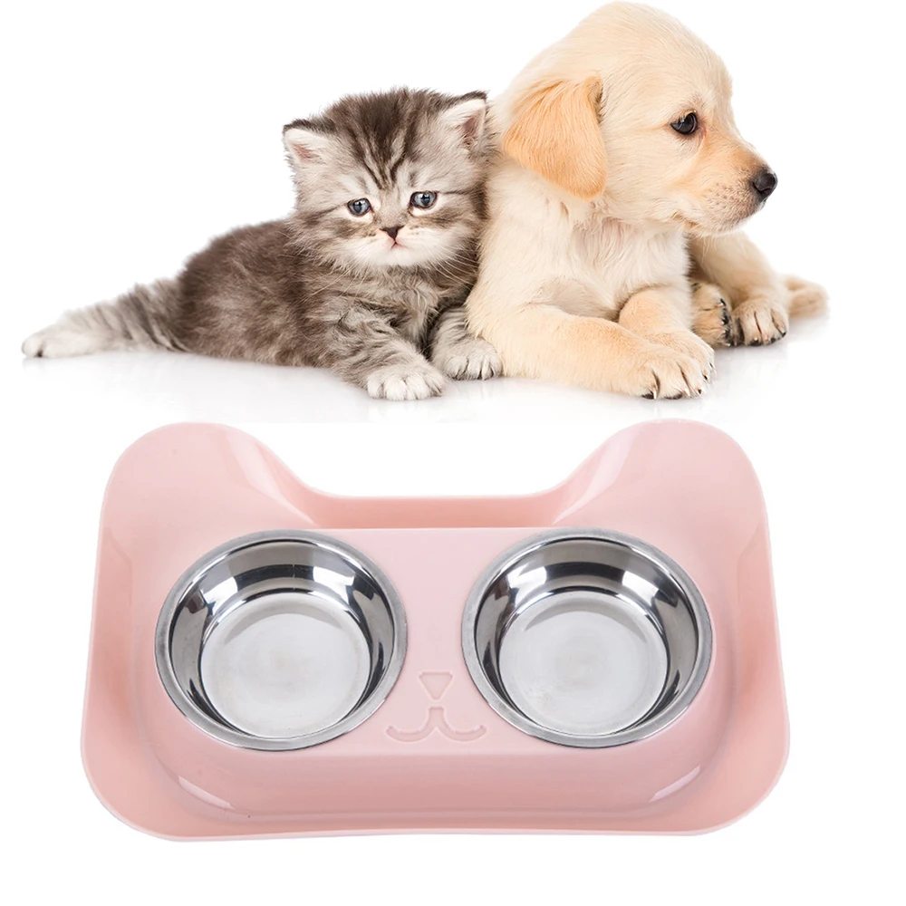 

Durable Stainless Steel Dog Cat Bowls Universal Non-spill Pet Feeder Food Bowl Stainless Steel Cat Dog Supplies Cat Water Bowl