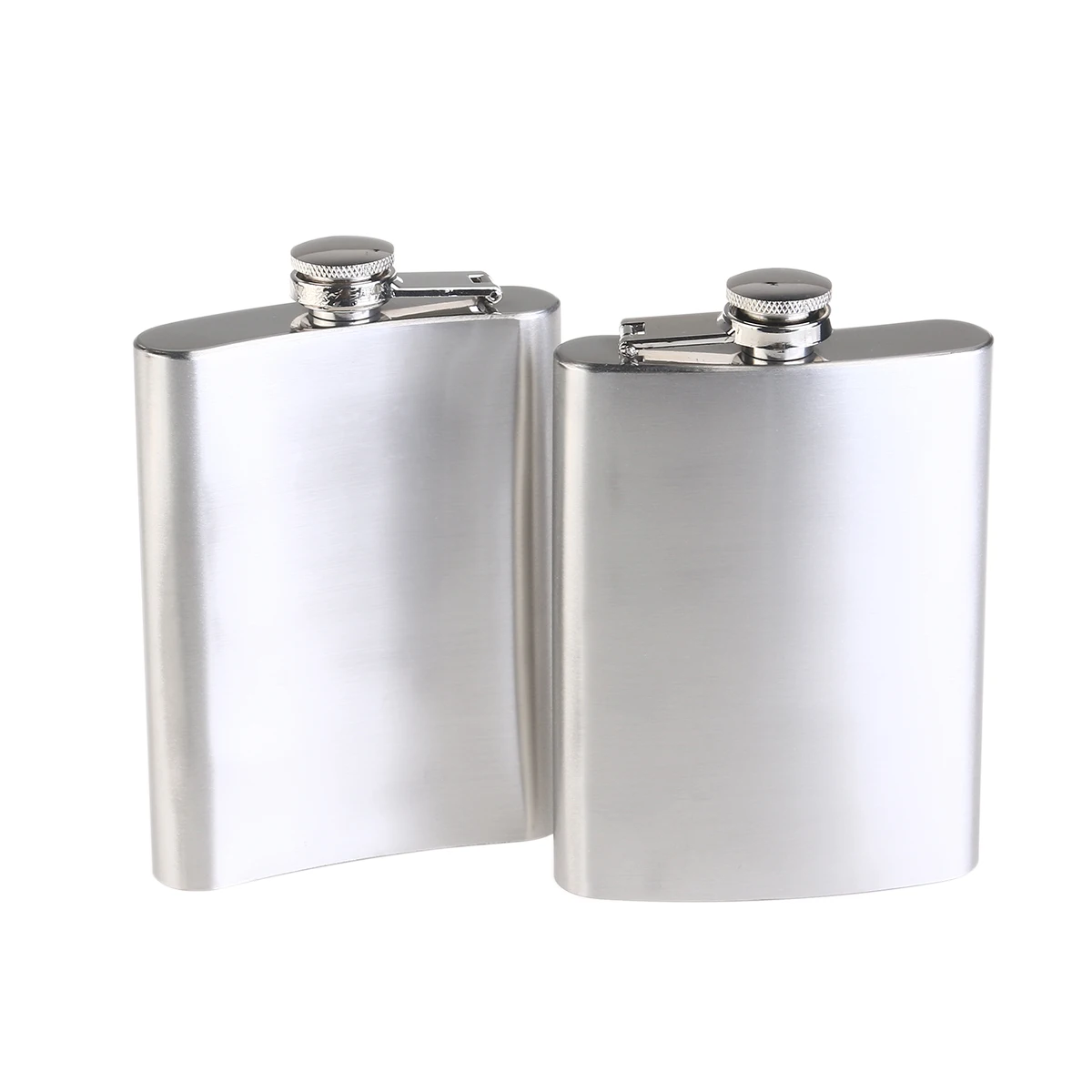2pcs Stainless Steel Hip Flask 200ml Pocket Hip Flask for Men Portable