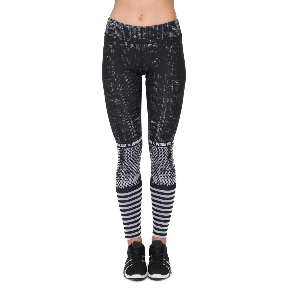 

Work Out Series Women Legging Raster Printing Leggings Sexy Slim High Waist Woman Fitness Pants
