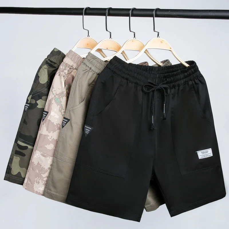 

Elastic Waist Camouflage Shorts Mens Knee Length Casual Shorts Men's Summer Cotton Camo Shorts New Fashion Streetwear 4XL 5XL