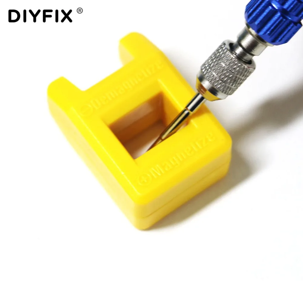 DIYFIX набор инструментов для ремонта телефона, Набор отверток для iPhone X 8 7 6S 6, мини-намагничиватель, размагничиватель, разборные наборы для открывания