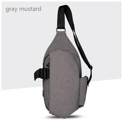 Новая брендовая мужская оксфордская нагрудная сумка с одним плечевым ремнем, сумка для путешествий на спине, сумки через плечо, деловая сумка на плечо - Цвет: Темно-серый