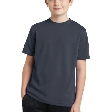 Sport-Tek YST340 Youth PosiCharge Racer Mesh Tee Graphite Grey - Medium (1)