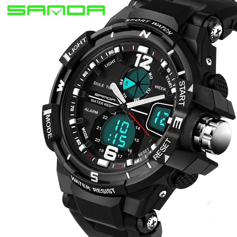 2016 New Brand SANDA Fashion Watch Men G Style Waterproof Sports Military Watches Shock Luxury Analog