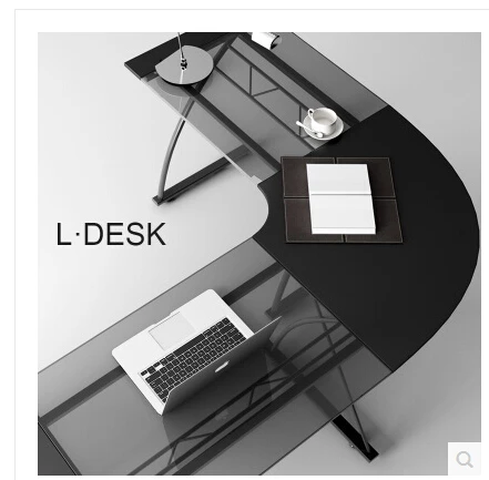 Computer Desk Corner Desk Home Desktop Toughened Glass Table