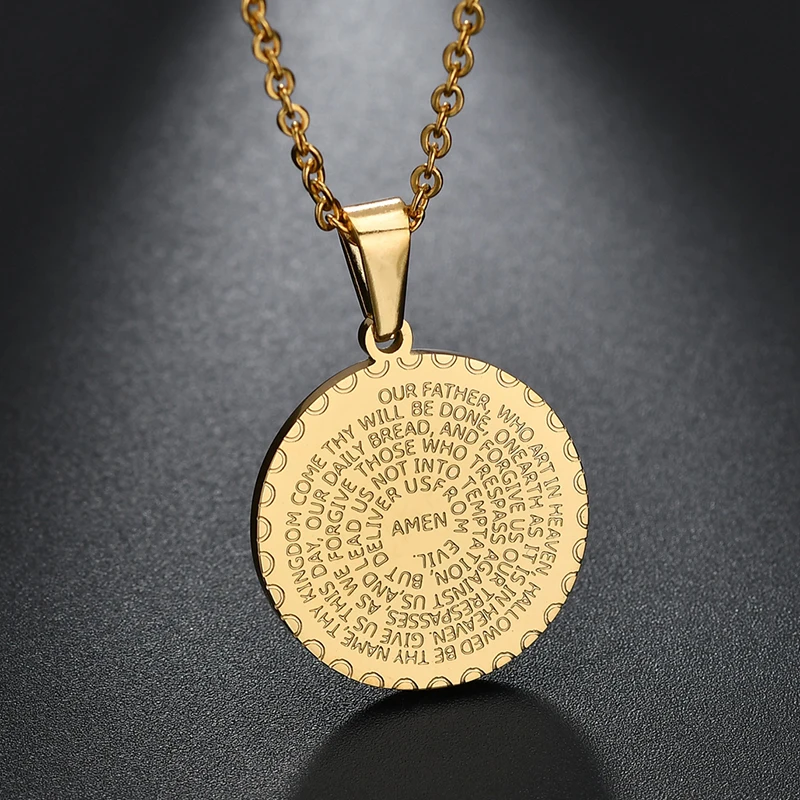 Nextvance медаль с монетами аминь Библейская подвеска ожерелье Христианский амулет цепочка ожерелье очаровательное ювелирное изделие подарок для пары