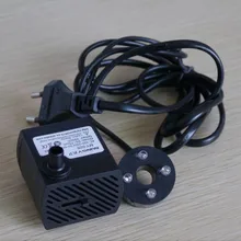 220 В 4 Вт AC небольшой насосы с 4 шт. светодиодные фонари аквариум фонтан насосы