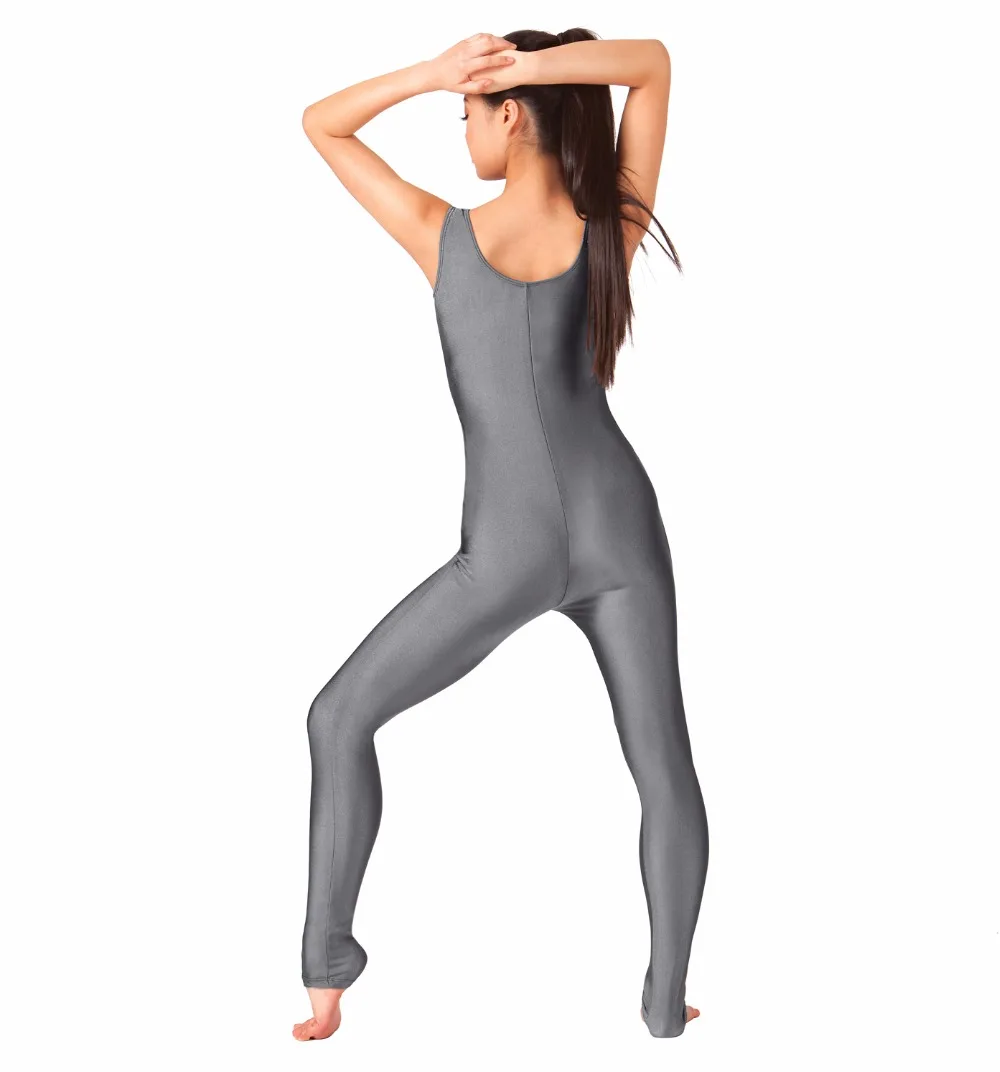 inlzdz Womens Sleeveless Scoop Neck Tank Unitard Jumpsuit Bodysuit Yoga Ballet Dance Leotard Costume