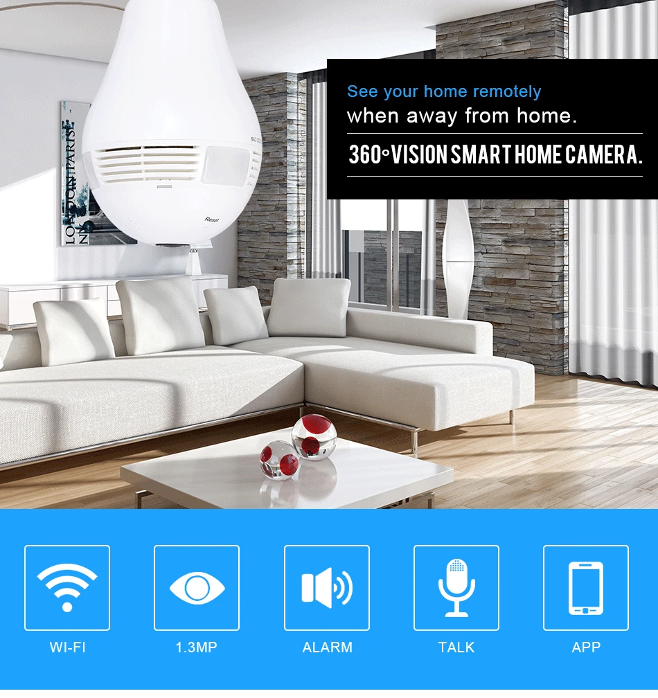 Bulb Light Wireless IP Camera