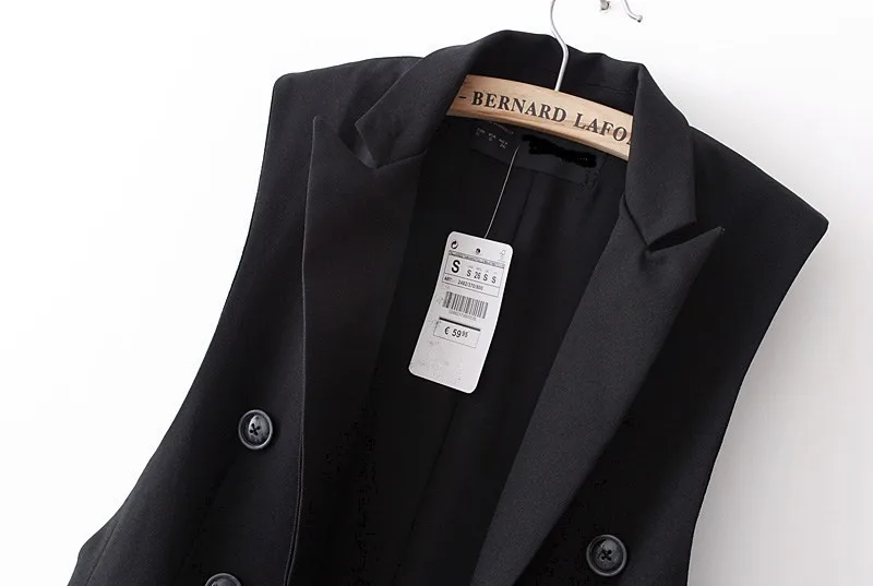 blazer colete feminino coletes veste femme moda botão colete outwear ow0114