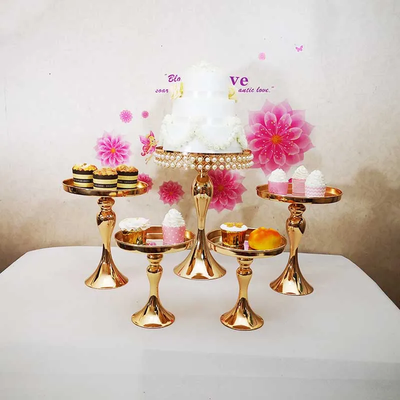 

5pcs in set cake stand mirror cake stand set party table