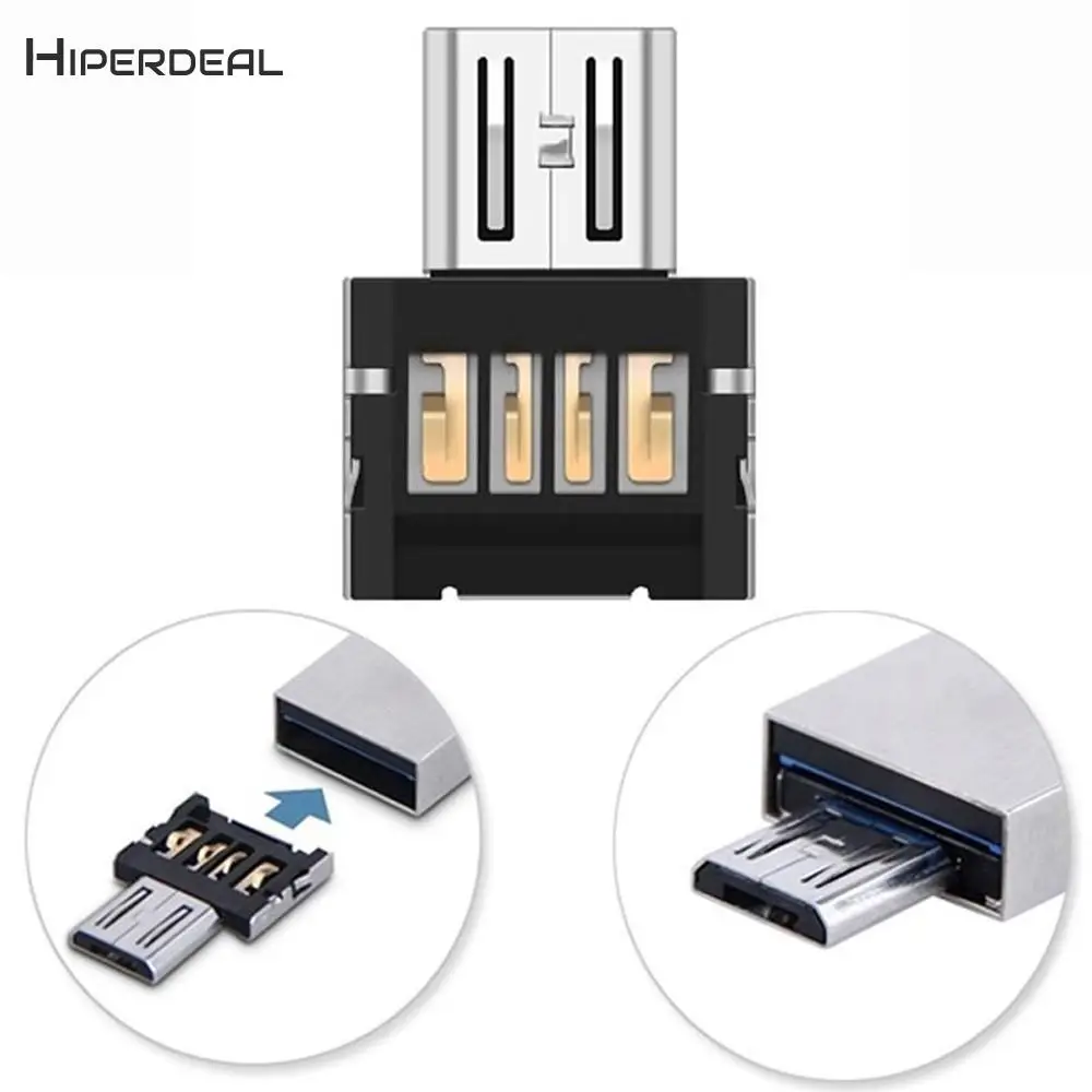 

HIPERDEAL Mini USB 2.0 Micro USB OTG Converter Adapter Cellphone TO US USB To OTG Adapter Fit PC Phone Device BAY13