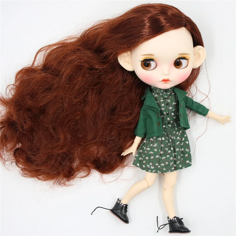 Willow – Premium Custom Neo Blythe Doll with Ginger Hair, White Skin & Matte Cute Face 1