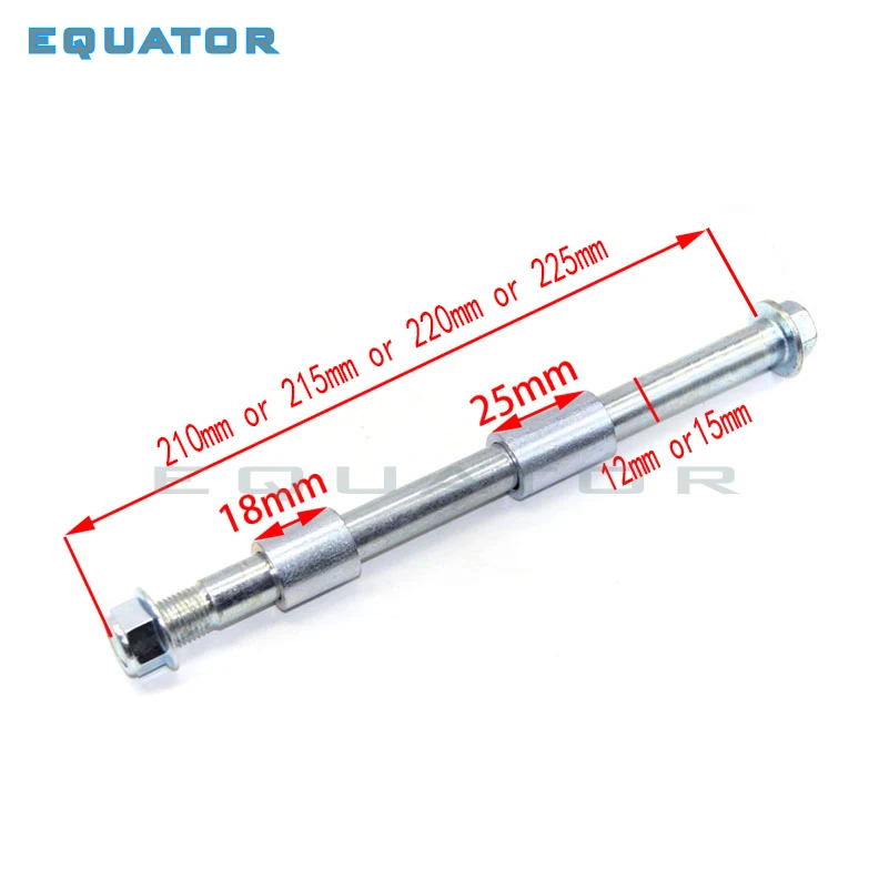Запчасти для мотоцикла передний задний Ступица колеса полуось рукав Fit PIT PRO Кроссовый мотоцикл QUAD ATV - Цвет: 12mm 215mm kit