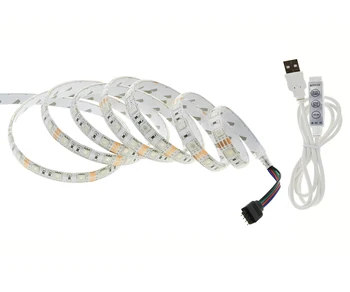 

LED Strip 5050 3528 Dustproof Waterproof Tape USB DC 5V TV Background Lighting DIY Decorative Lamp RGB/Warm White/White