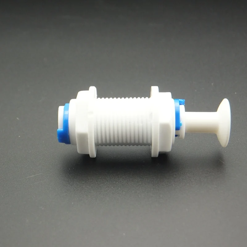 

3/8" OD Tube Quick Pushfit Bulkhead Fitting Connection RO Water Connector Reverse Osmosis Aquarium System Plastic Pipe Fittings