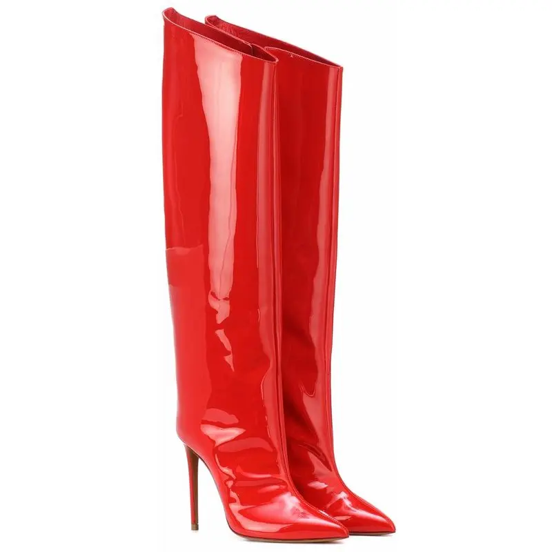 

THEMOST Christmas Party Alexandre Vauthiar woman waterproof botas Women Boots Thin High Heel Shoes Celebriety T Stage Pumps