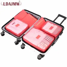 LDAJMW 6 шт./компл. дорожная Сумка водонепроницаемая одежда Нижнее белье Органайзер сумка чемодан домашний разделитель для шкафа контейнер сумка