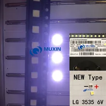 LG Innotek светодиодный Светодиодный подсветка высокой мощности Светодиодный 2 Вт 6 в 3535 холодный белый 100 шт. ЖК-подсветка для ТВ приложения