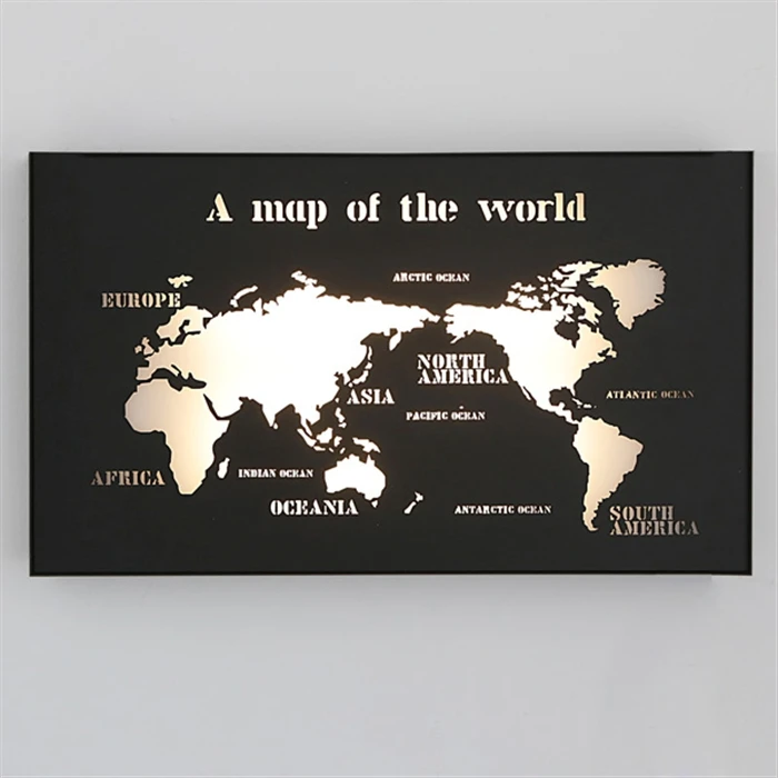 Creative LED Wall Map of The World