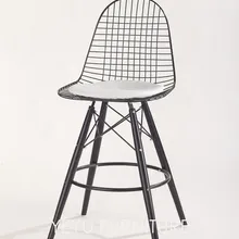 Минималистский современный Дизайн металла Сталь и деревянная нога счетчик стул барный стул моды Дизайн высокого качества Мебель для баров