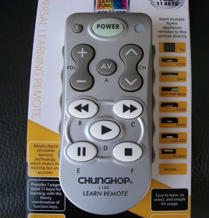 НОВЫЙ Chunghop L102 2 3xaaa батареи TV/SAT/DVD/CBL/DVB-T/CD/AMP/VCR/ПРИВЕТ-FI/LD/TUNER Сочетание обучения