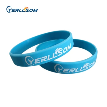 

YERLLSOM 100PCS Trade Assurance custom silicone bracelets with print Words for promotional gifts S101804