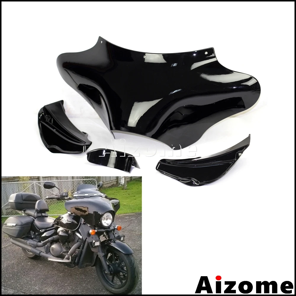 Черная передняя обтекатель мотоцикла верхняя для Harley Road King Electra Glide Dyna Wide Super Low Rider