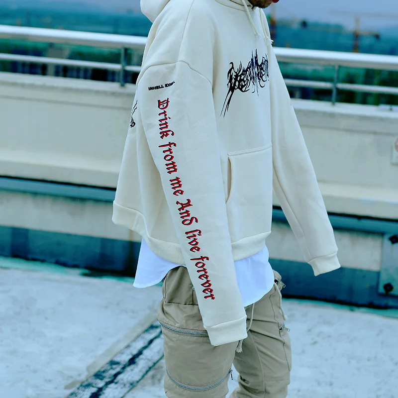 2017 hip hop high street harajuku kanye brand urban clothing xxxxl hoodies black oversized hood hoodie