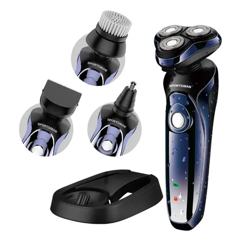 

4D Digital Display Multifunction Electric Shaver Wet and Dry Electric Razor For Men USB Rechargeable Waterproof Beard Shaving Ma