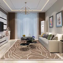 ALITEXTILEBTOC ковер в полоску коричневый белый прямоугольный ковер Противоскользящие коврики для дома спальни подушечки для ног украшение пола