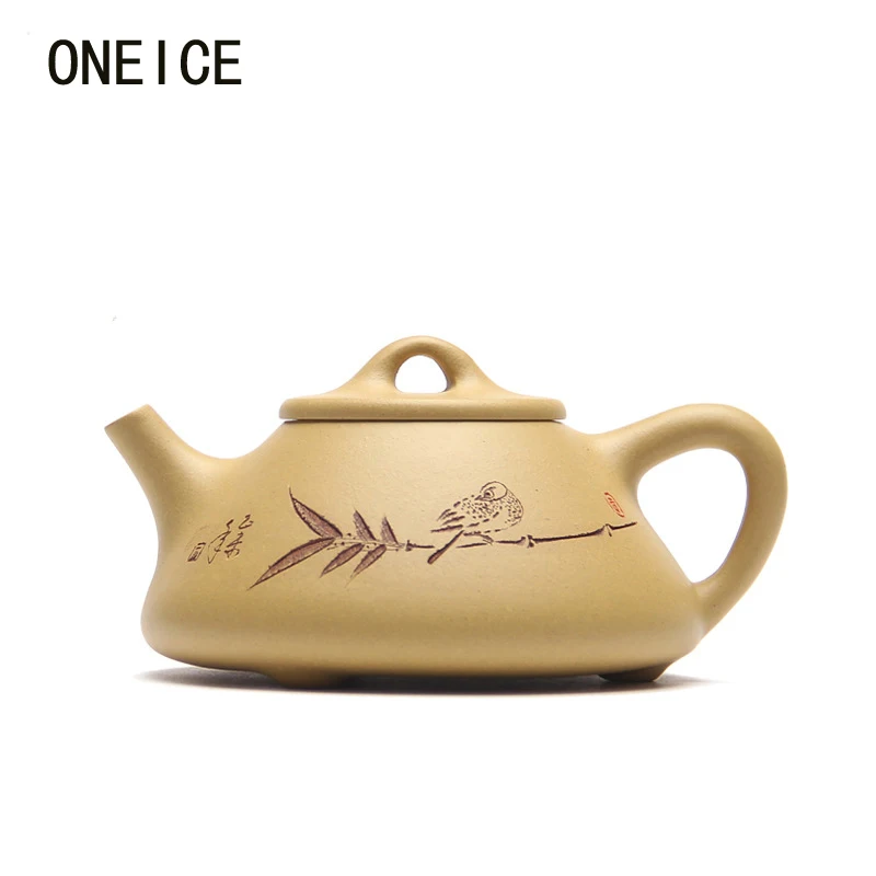 

Free Shipping Hand made Yixing Stone scoop pot segment mud Tea set teapots Author:Fanyue Liang