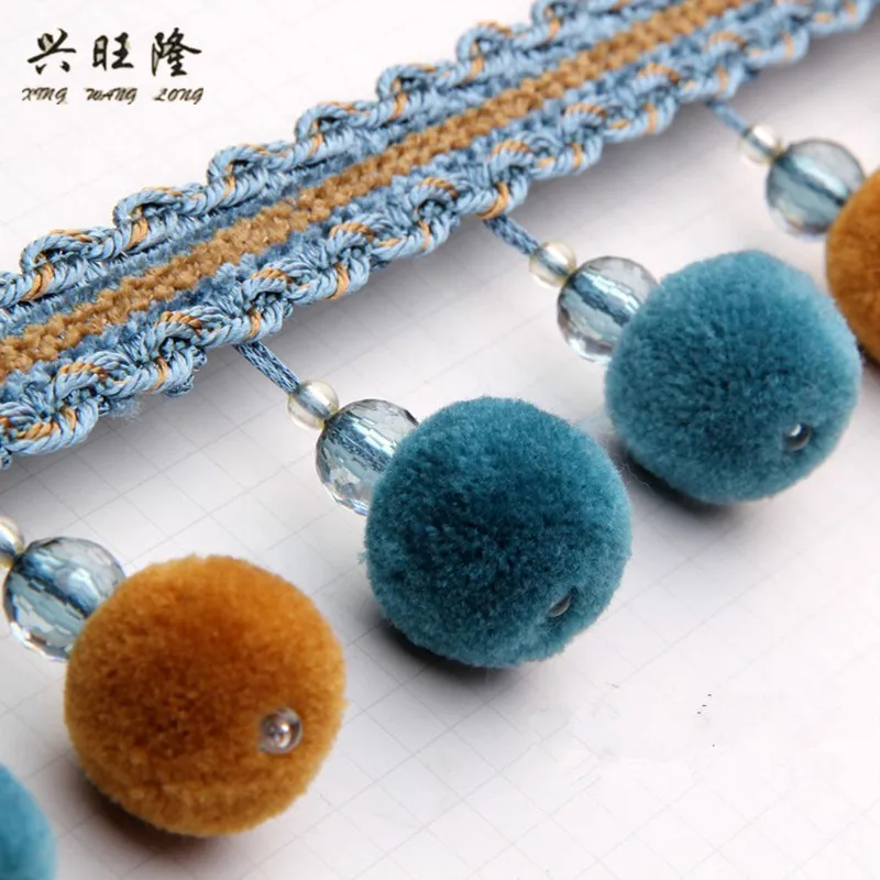 

XWL 12 м занавес с помпоном, кружевная отделка, кисточка, бахрома, сделай сам, шитье, сценический диван, Декоративные помпоны, кружевная лента, Аксессуары для штор