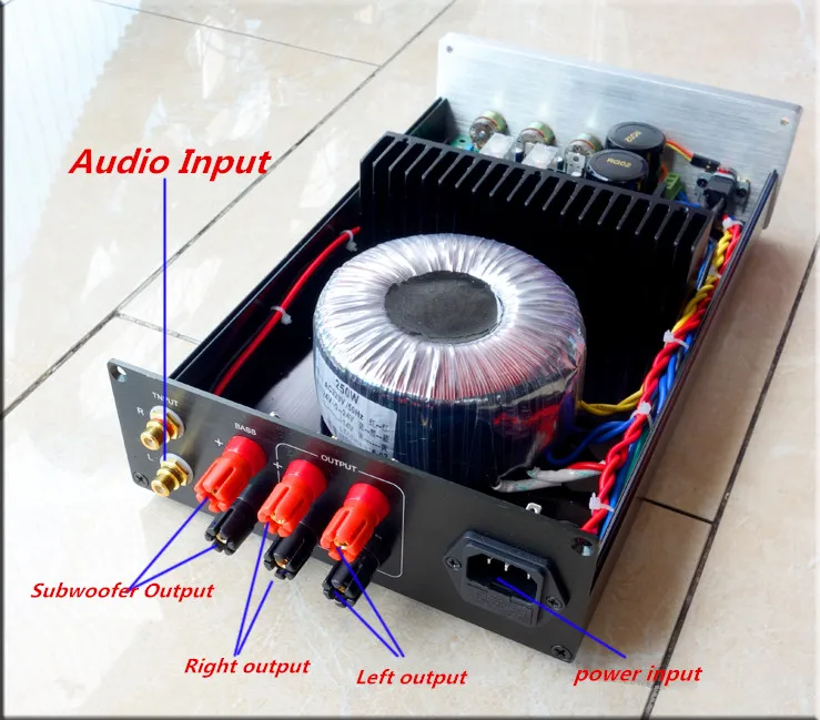 KYYSLB HiFi LM3886 2,1 канал 68 Вт* 2+ 180 Вт* 1 сабвуфер усилитель мощности 190*70*311 мм Bluetooth усилитель 4,2