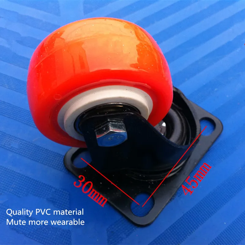 

Free shipping casters, 1.5 inch, new PVC, double bearings, mute wear, furniture, small wheels, industrial wheels
