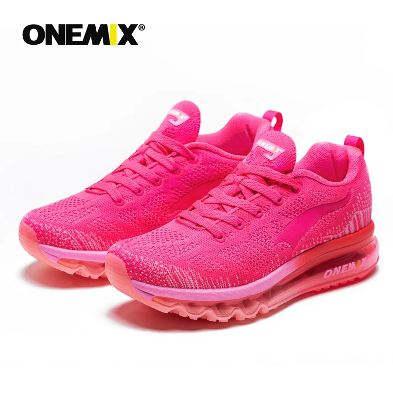 ONEMIX 2019 air cushion women running shoes summer sneakers pink lightweight running shoes women breathable sneakers