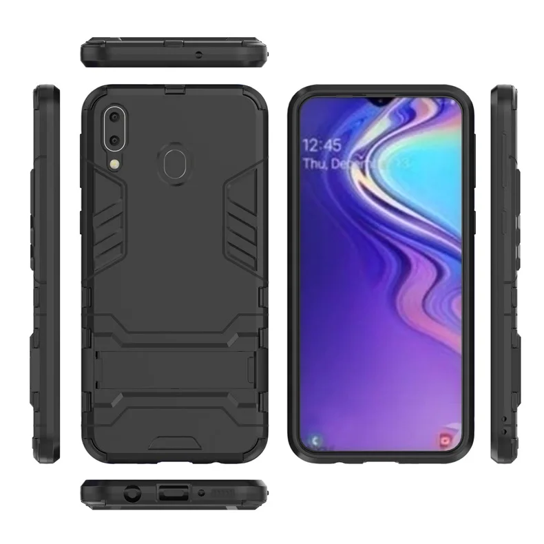 2 в 1 противоударный чехол для Samsung M10 M20 M30 задняя подставка откидная защитный A10 A20